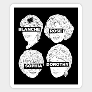 RobskiArt subversive Golden girls Dark T Magnet